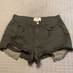VS PINK Black, Distressed Denim Shorts